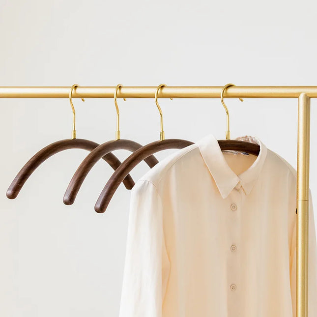 ChandelierDecor - Vintage Half-Round Walnut Wood Hanger – Retro Style