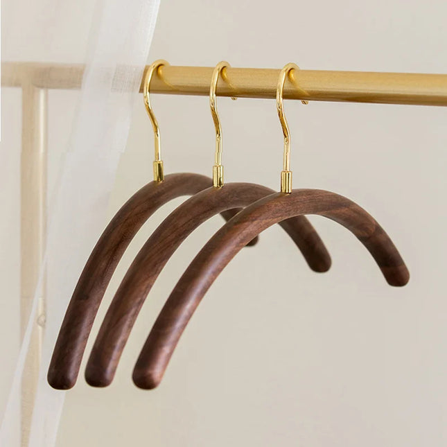 ChandelierDecor - Vintage Half-Round Walnut Wood Hanger – Retro Style