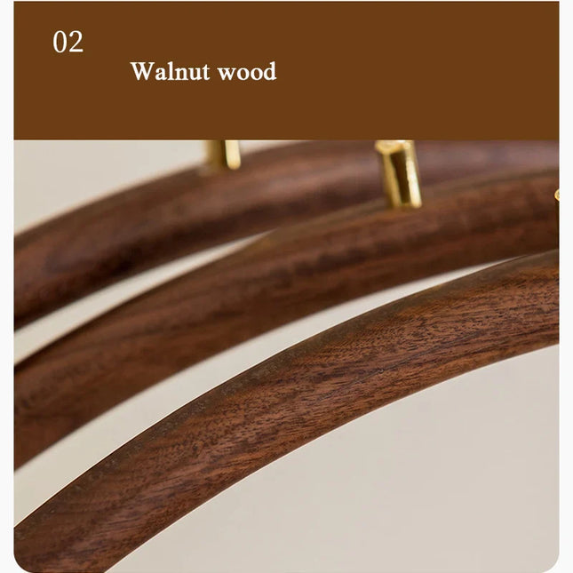 ChandelierDecor - Vintage Half-Round Walnut Wood Hanger – Retro Style