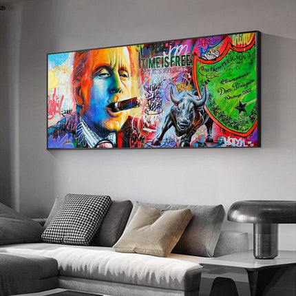 ChandelierDecor - Wall Street Movie Smoking Man Canvas Wall Art