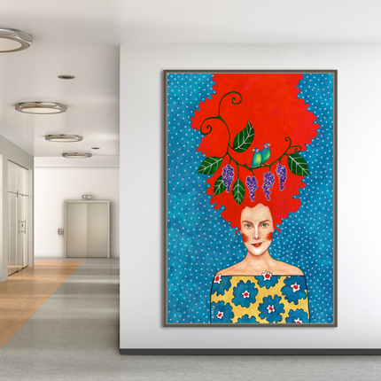 ChandelierDecor - Women Empowerment - Girl Hair Flower Canvas Wall Art
