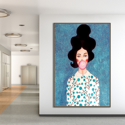 ChandelierDecor - Women Empowerment - Girl Hair Flower Canvas Wall Art