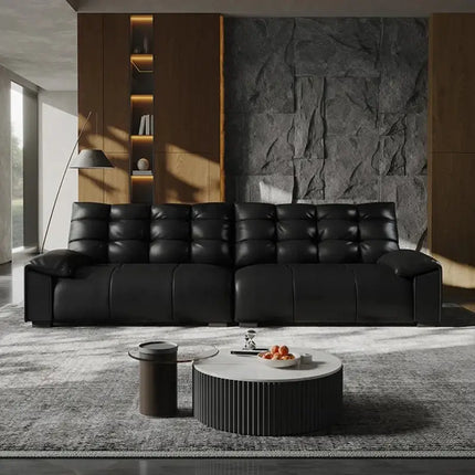 ChandelierDecor - Woonka Elegant Sofa Set – Italian Minimalist Cowhide Leather