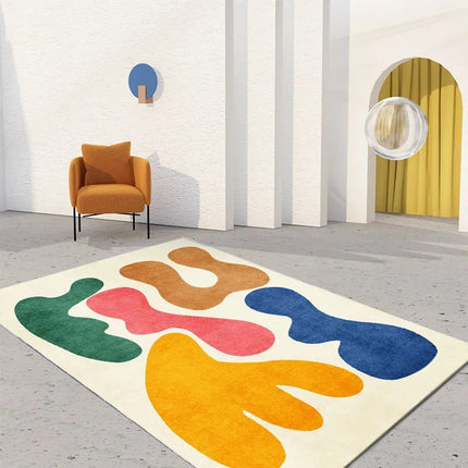 ChandelierDecor - Modern Abstract Lamb Wool Carpet: Art Meets Luxury