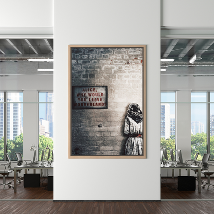 ChandelierDecor - Banksy Graffiti Alice and Wonderland Canvas Wall Art