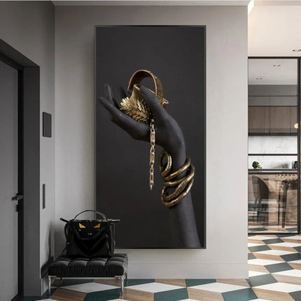 ChandelierDecor - Black Girl Art, African Girl Art Canvas Poster Wall Art - Wall Art Hanging Canvas Graffiti Gift