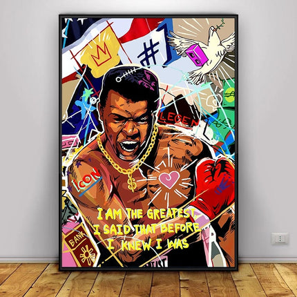 ChandelierDecor - Boxing Muhammad Ali Champion Canvas Wall Art