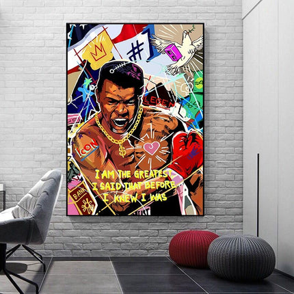 ChandelierDecor - Boxing Muhammad Ali Champion Canvas Wall Art