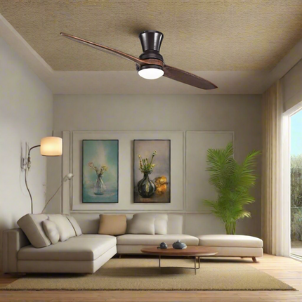 ChandelierDecor - Solid Wooden Blade Ceiling Fan 60 Inch with Remote