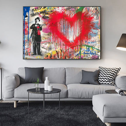 ChandelierDecor - Charlie Chaplin Wall Art Canvas Painting Poster