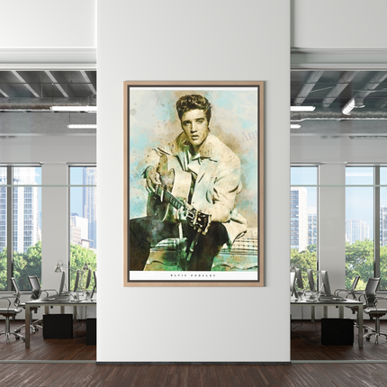 ChandelierDecor - Elvis Presley Singer Portrait Canvas Painting Abstract Magazine Wall Art