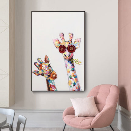 ChandelierDecor - Funny Giraffe Wearing Sunglasses Canvas Wall Art