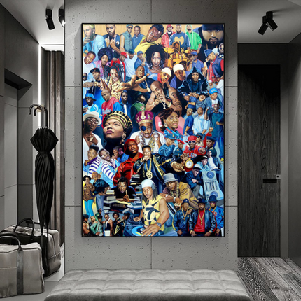 ChandelierDecor - Hip Hop Legends Super Star Old School TuPac Biggie Smalls Rapper Canvas Wall Art - Wall Art Decor - Famous Wall Art