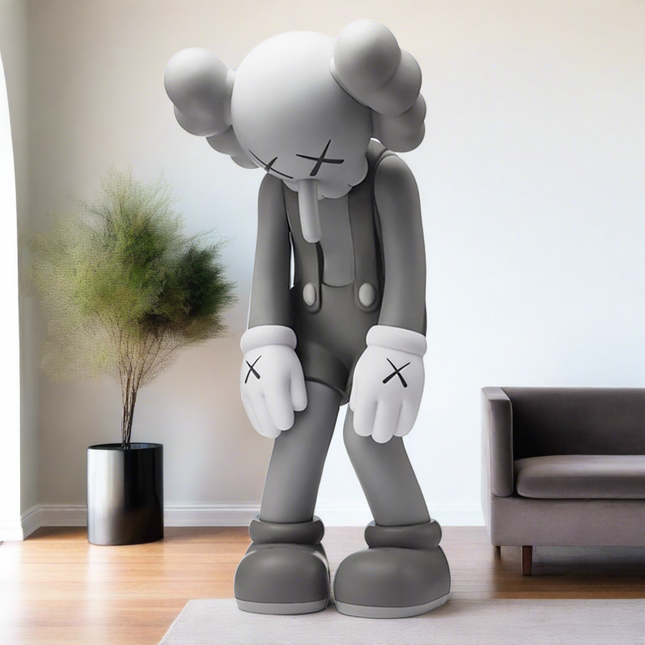 ChandelierDecor - KAWS Small Lie Grey Statue