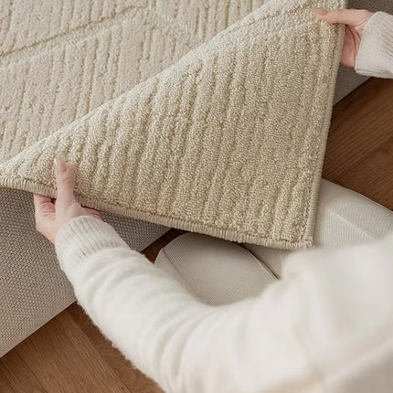 ChandelierDecor - Linear Squares 3D Diatom Silk Rugs for Living Room