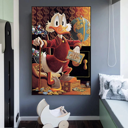 ChandelierDecor - Scrooge McDuck Money Maker Millionaire Canvas Wall Art