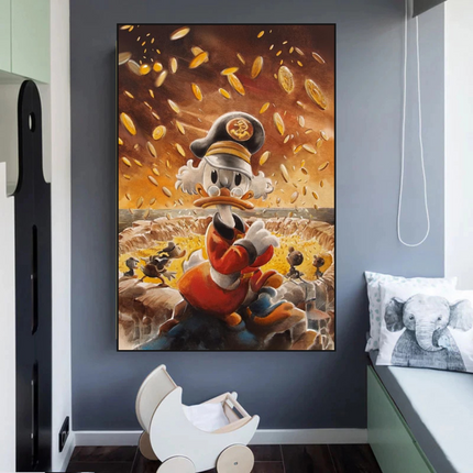 ChandelierDecor - Scrooge McDuck Money Maker Millionaire Canvas Wall Art