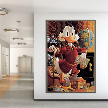 ChandelierDecor - Scrooge McDuck Money Maker Millionaire Canvas Wall Art