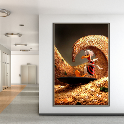 ChandelierDecor - Scrooge McDuck Money Maker Millionaire Canvas Wall Art