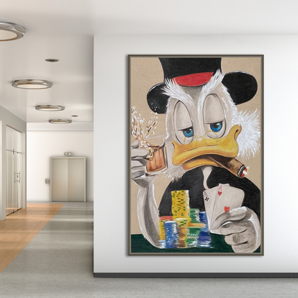 ChandelierDecor - Scrooge McDuck Money Maker Millionaire Canvas Wall Art