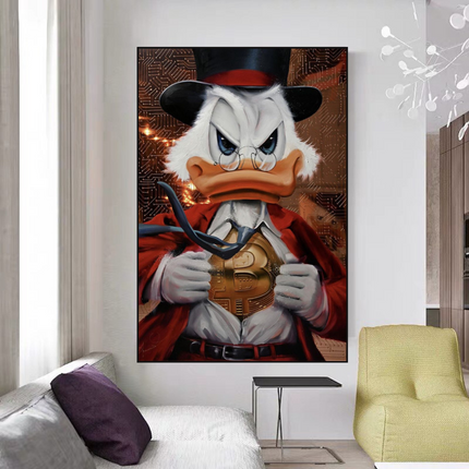 ChandelierDecor - Scrooge McDuck Money Maker Millionaire Canvas Wall Art