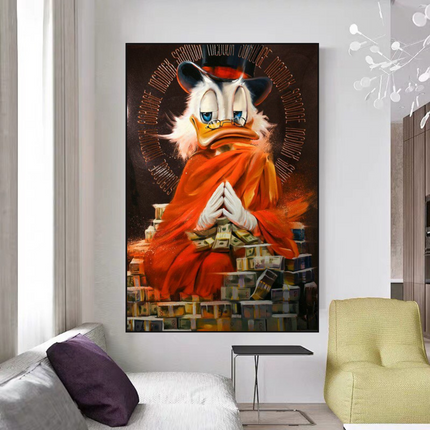 ChandelierDecor - Scrooge McDuck Money Maker Millionaire Canvas Wall Art