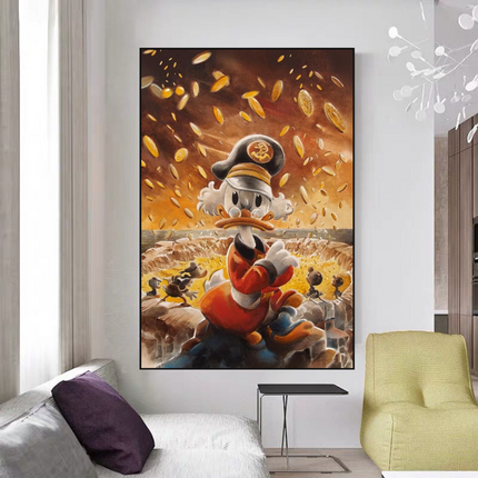 ChandelierDecor - Scrooge McDuck Money Maker Millionaire Canvas Wall Art