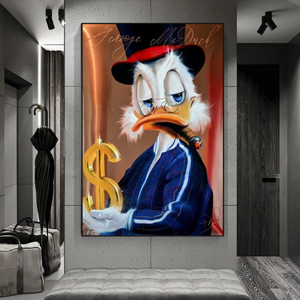 ChandelierDecor - Scrooge McDuck Money Maker Millionaire Canvas Wall Art