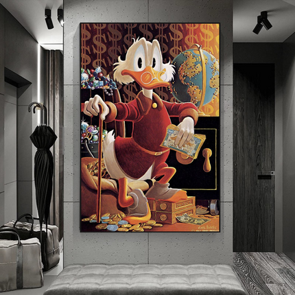 ChandelierDecor - Scrooge McDuck Money Maker Millionaire Canvas Wall Art