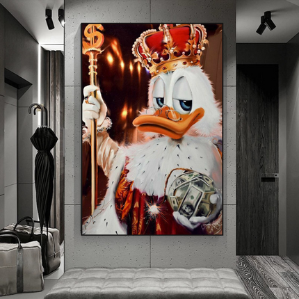 ChandelierDecor - Scrooge McDuck Money Maker Millionaire Canvas Wall Art