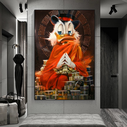 ChandelierDecor - Scrooge McDuck Money Maker Millionaire Canvas Wall Art