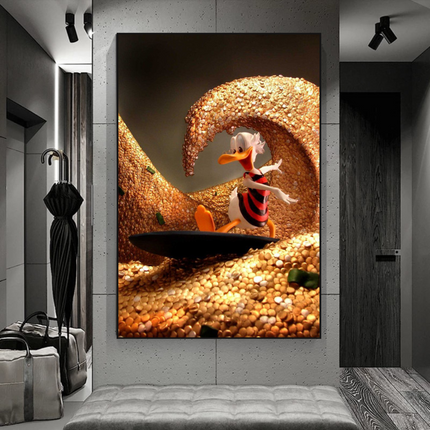 ChandelierDecor - Scrooge McDuck Money Maker Millionaire Canvas Wall Art