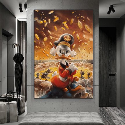 ChandelierDecor - Scrooge McDuck Money Maker Millionaire Canvas Wall Art