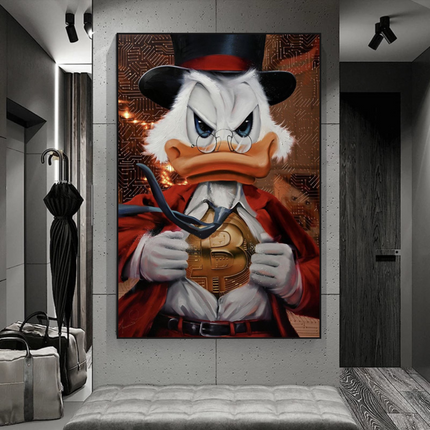 ChandelierDecor - Scrooge McDuck Money Maker Millionaire Canvas Wall Art