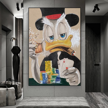 ChandelierDecor - Scrooge McDuck Money Maker Millionaire Canvas Wall Art