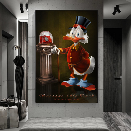 ChandelierDecor - Scrooge McDuck Money Maker Millionaire Canvas Wall Art