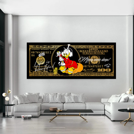 ChandelierDecor - Scrooge McDuck One Million Dollar Canvas Wall Art