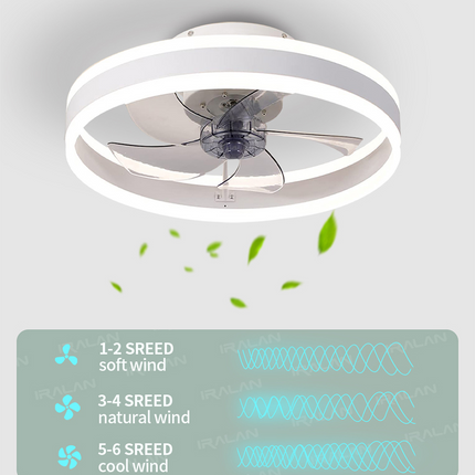 ChandelierDecor - Smart LED Quiet Ceiling Fan Light 6-Speed