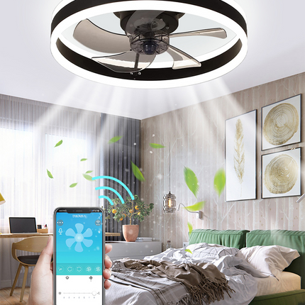 ChandelierDecor - Smart LED Quiet Ceiling Fan Light 6-Speed