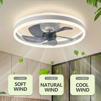 ChandelierDecor - Smart LED Quiet Ceiling Fan Light 6-Speed