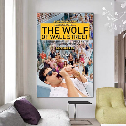 ChandelierDecor - The Wolf of Wall Street Leonardo Dicaprio Canvas Wall Art