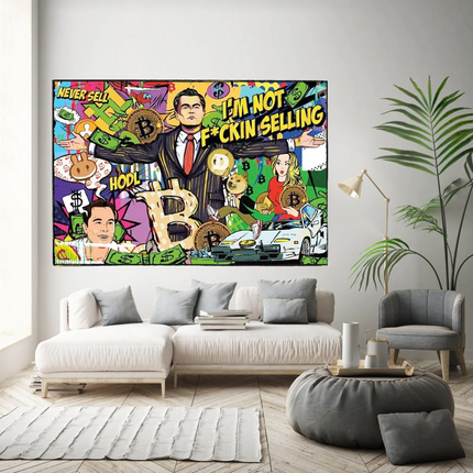 ChandelierDecor - The Wolf of Wall Street Leonardo Dicaprio Canvas Wall Art