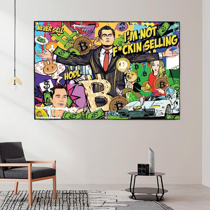 ChandelierDecor - The Wolf of Wall Street Leonardo Dicaprio Canvas Wall Art