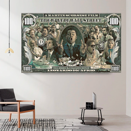 ChandelierDecor - The Wolf of Wall Street Leonardo Dicaprio Canvas Wall Art