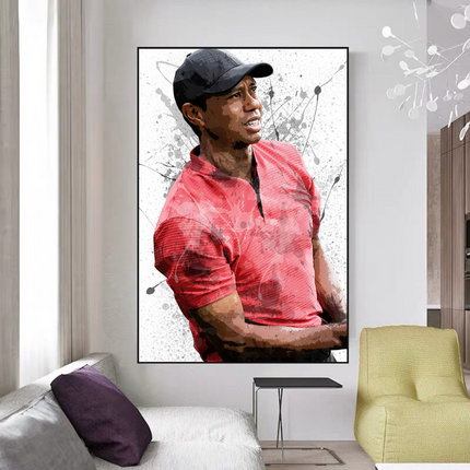 ChandelierDecor - Tiger woods Golf Champion Canvas Wall Art