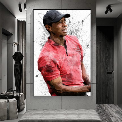 ChandelierDecor - Tiger woods Golf Champion Canvas Wall Art