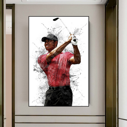 ChandelierDecor - Tiger woods Golf Champion Canvas Wall Art
