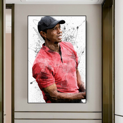 ChandelierDecor - Tiger woods Golf Champion Canvas Wall Art