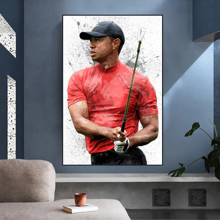 ChandelierDecor - Tiger woods Golf Champion Canvas Wall Art