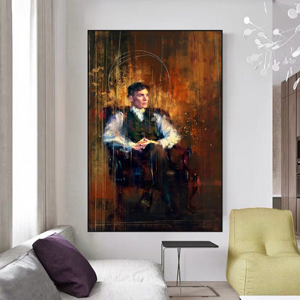 ChandelierDecor - Tommy Shelby Peaky Blinders Drama Canvas Wall Art Poster